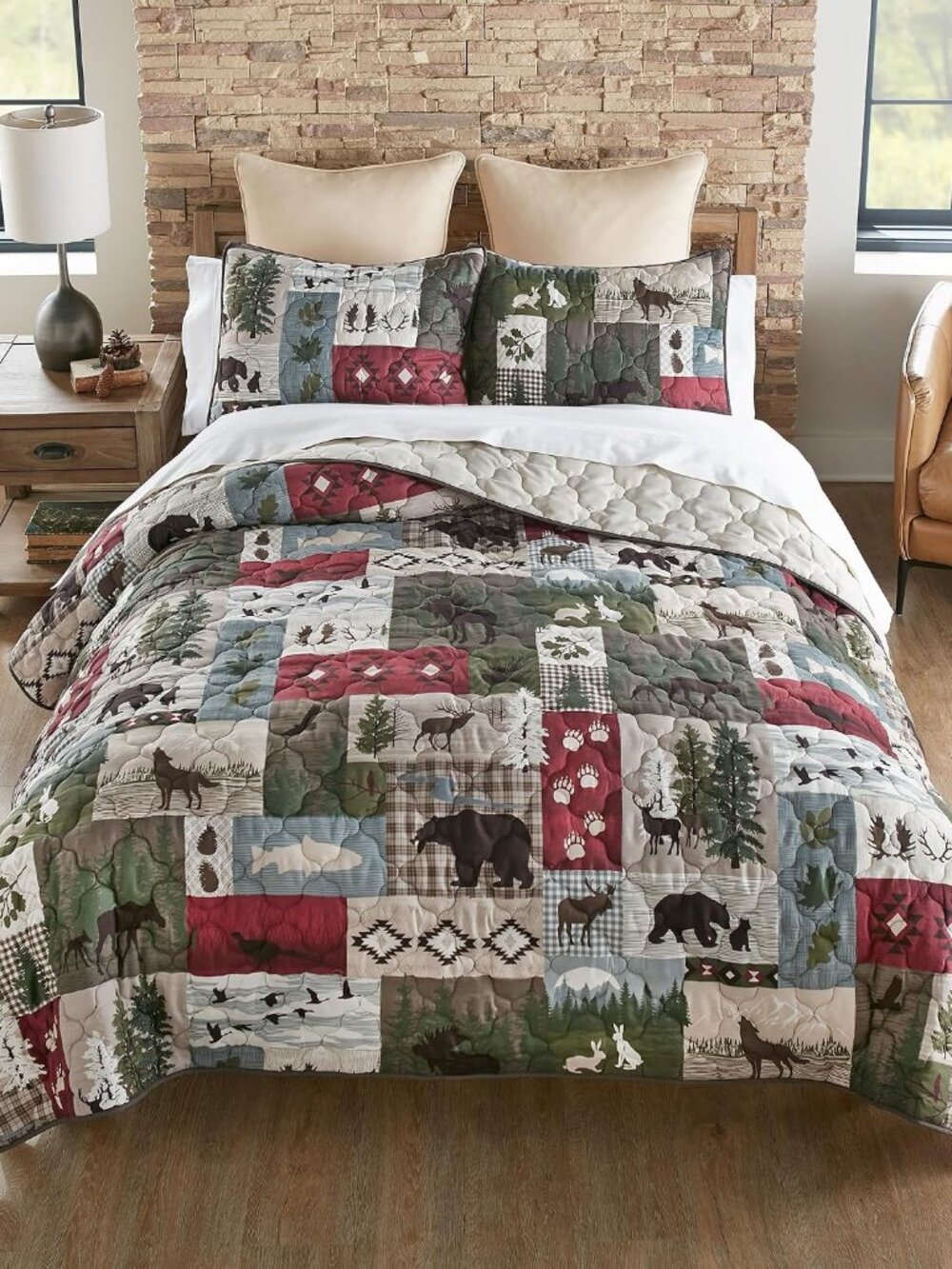 Montana Forest Queen Quilt Set, 90" x 90"